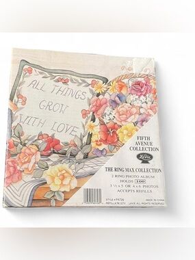 Lavie Fifth Avenue Collection New 2 Ring Photo Album 100 4x6 Floral Grow Love